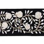 Schumacher Ashoka Tape trim in Black & Cream (76298)