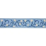 76294 | Ashoka Tape - Ivory & Blue Schumacher Ashoka Tape trim in Ivory & Blue (76294)