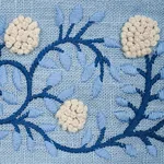 76294 | Ashoka Tape - Ivory & Blue Schumacher Ashoka Tape trim in Ivory & Blue (76294)