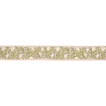 76296 | Ashoka Tape - Leaf & Blush Schumacher Ashoka Tape trim in Leaf & Blush (76296)