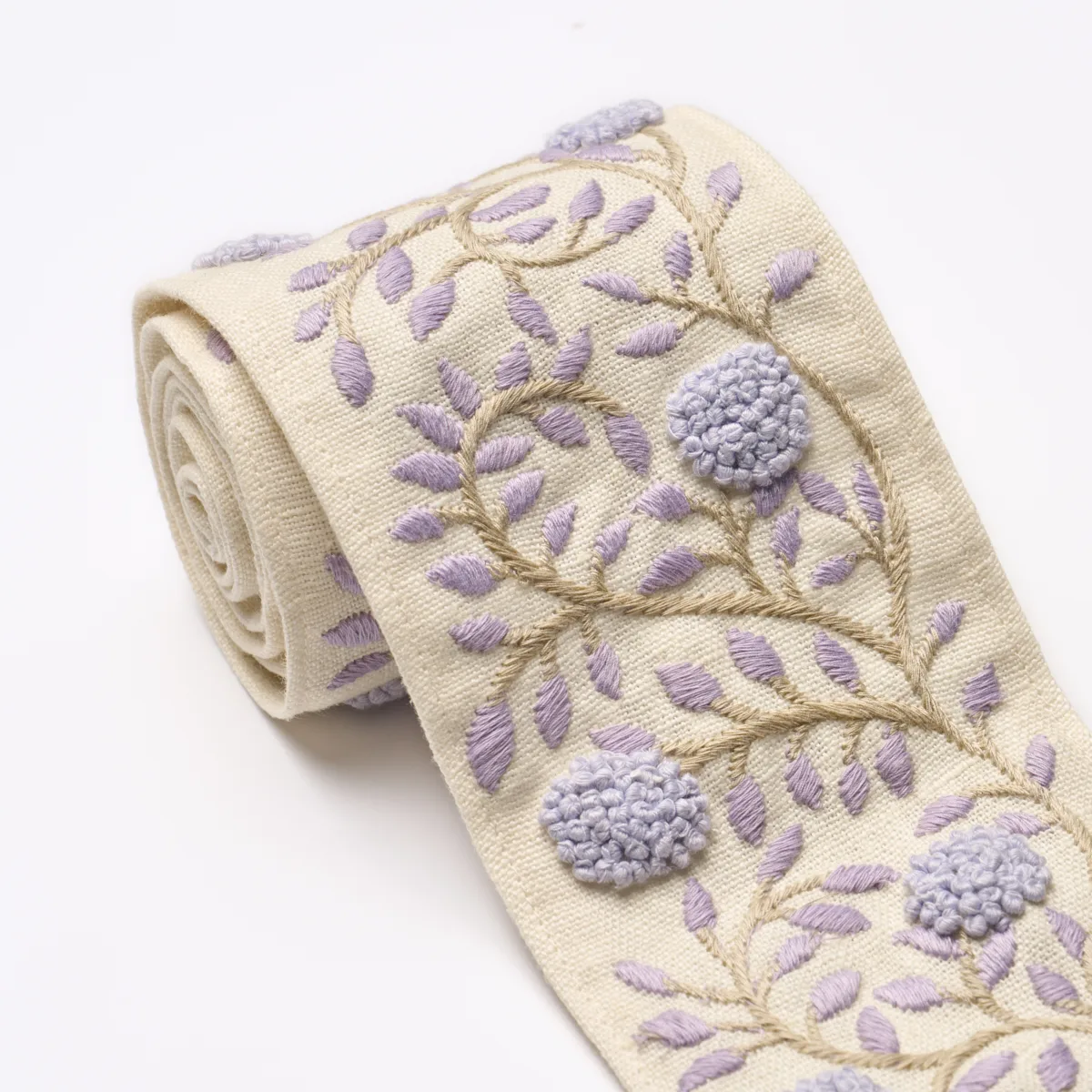 76297 | Ashoka Tape - Lilac & Cream Schumacher Ashoka Tape trim in Lilac & Cream (76297)