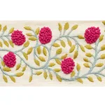 76293 | Ashoka Tape - Magenta & Leaf Schumacher Ashoka Tape trim in Magenta & Leaf (76293)