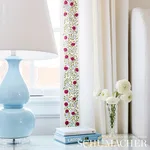 76293 | Ashoka Tape - Magenta & Leaf Schumacher Ashoka Tape trim in Magenta & Leaf (76293)