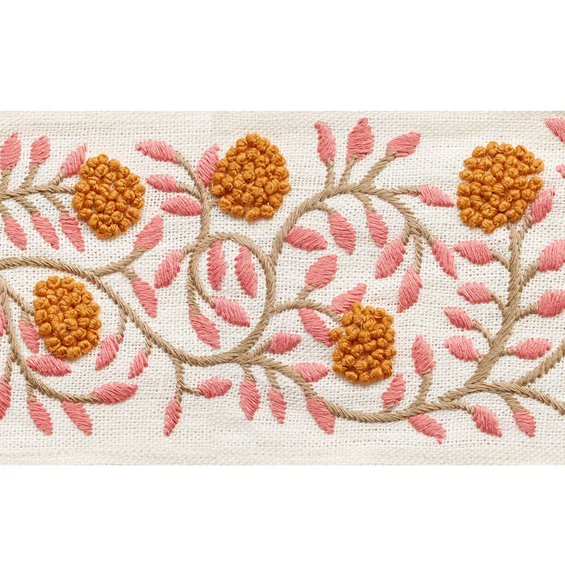Schumacher Ashoka Tape trim in Orange & Pink (76291)