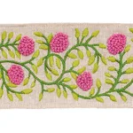 Schumacher Ashoka Tape trim in Orchid & Green (76295)