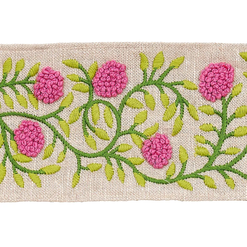 Schumacher Ashoka Tape trim in Orchid & Green (76295)