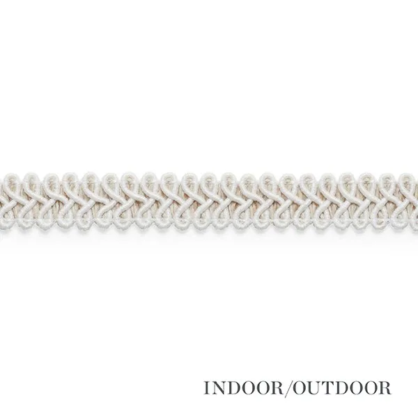 Schumacher Astor Braid Indoor/Outdoor trim in Ivory (74960)