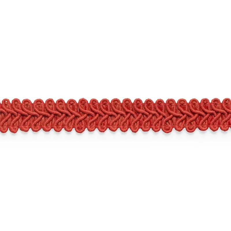Schumacher Astor Braid Indoor/Outdoor trim in Red (74965)