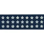 87563 | Astra Block-Print Tape - Navy Schumacher Astra Block-Print Tape trim in Navy (87563)