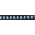 87563 | Astra Block-Print Tape - Navy Schumacher Astra Block-Print Tape trim in Navy (87563)