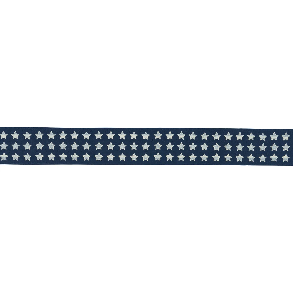 Schumacher Astra Block-Print Tape trim in Navy (87563)