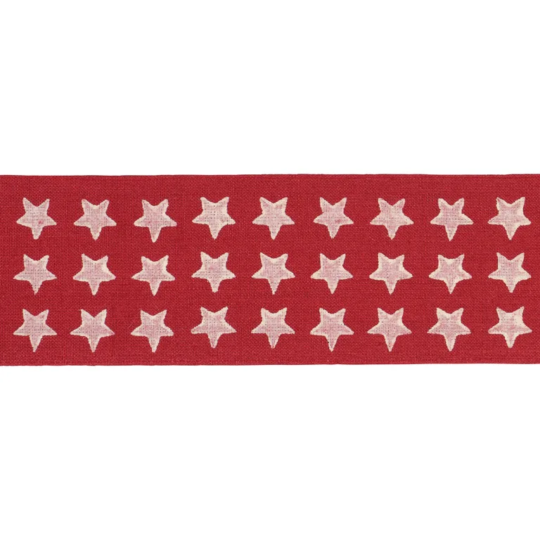 Schumacher Astra Block-Print Tape trim in Red (87562)