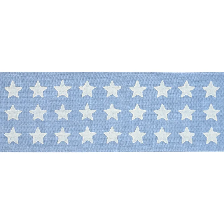 Schumacher Astra Block-Print Tape trim in Sky (87560)