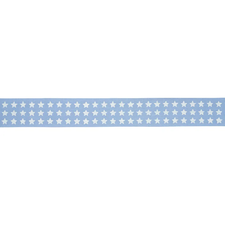 Schumacher Astra Block-Print Tape trim in Sky (87560)