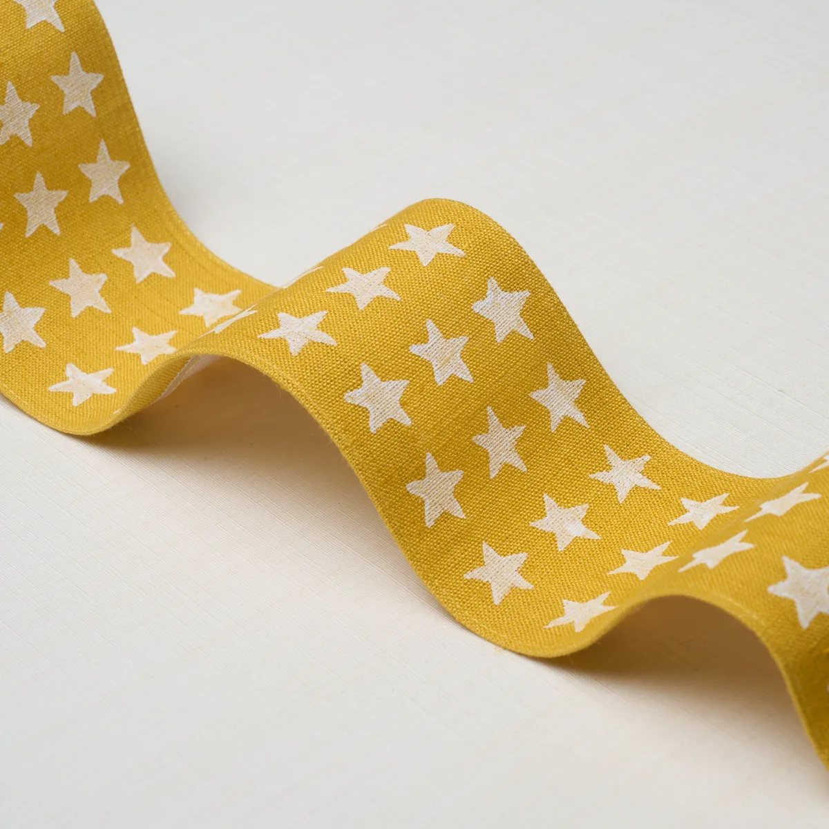 87564 | Astra Block-Print Tape - Yellow Schumacher Astra Block-Print Tape trim in Yellow (87564)