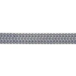 80442 | Astrid Embroidered Tape - Blue Schumacher Astrid Embroidered Tape trim in Blue (80442)