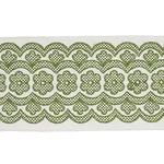 Schumacher Astrid Embroidered Tape trim in Green (80441)
