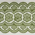 Schumacher Astrid Embroidered Tape trim in Green (80441)