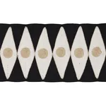181222 | Backgammon Tape - Black and Sand Schumacher Backgammon Tape trim in Black and Sand (181222)