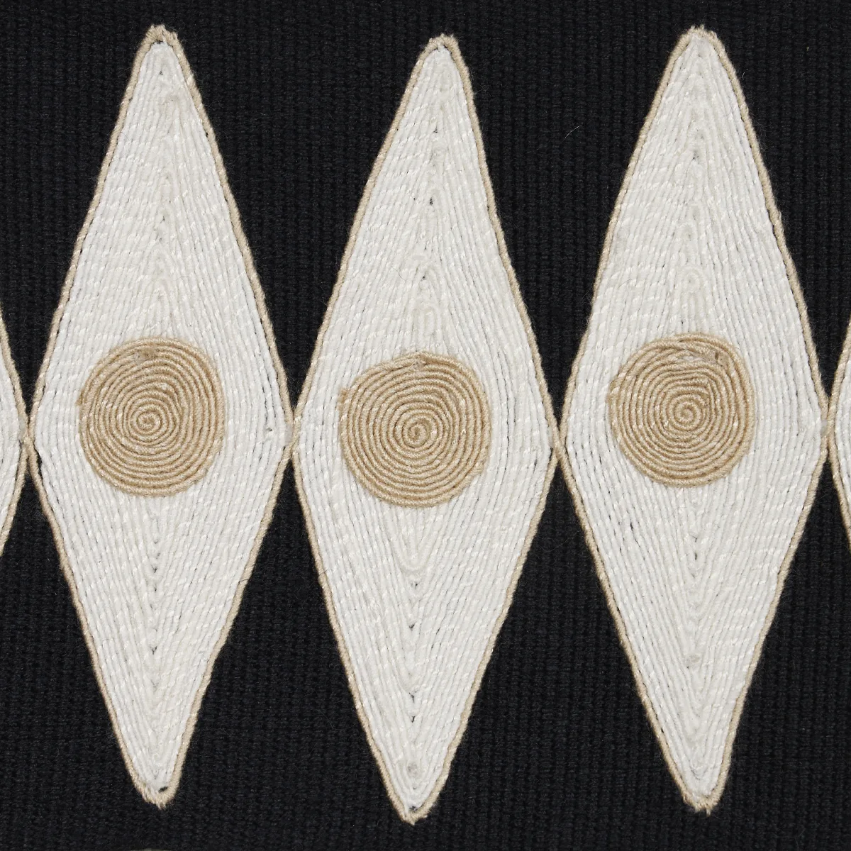 181222 | Backgammon Tape - Black and Sand Schumacher Backgammon Tape trim in Black and Sand (181222)