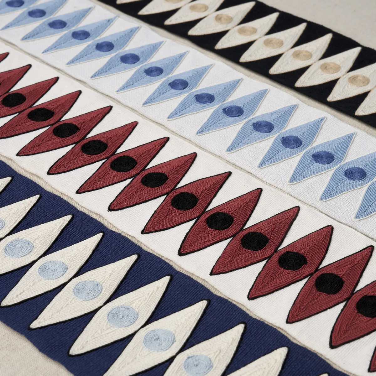 181220 | Backgammon Tape - Navy and Sky Schumacher Backgammon Tape trim in Navy and Sky (181220)