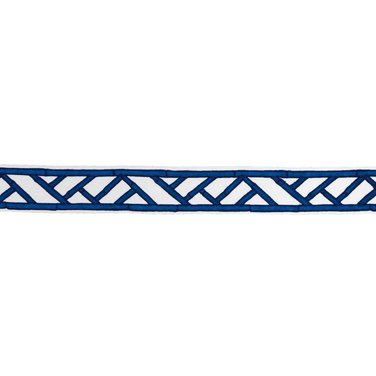 Schumacher Bamboo Trellis Tape trim in Blue (81742)