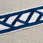 81742 | Bamboo Trellis Tape - Blue Schumacher Bamboo Trellis Tape trim in Blue (81742)
