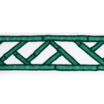 Schumacher Bamboo Trellis Tape trim in Green (81741)
