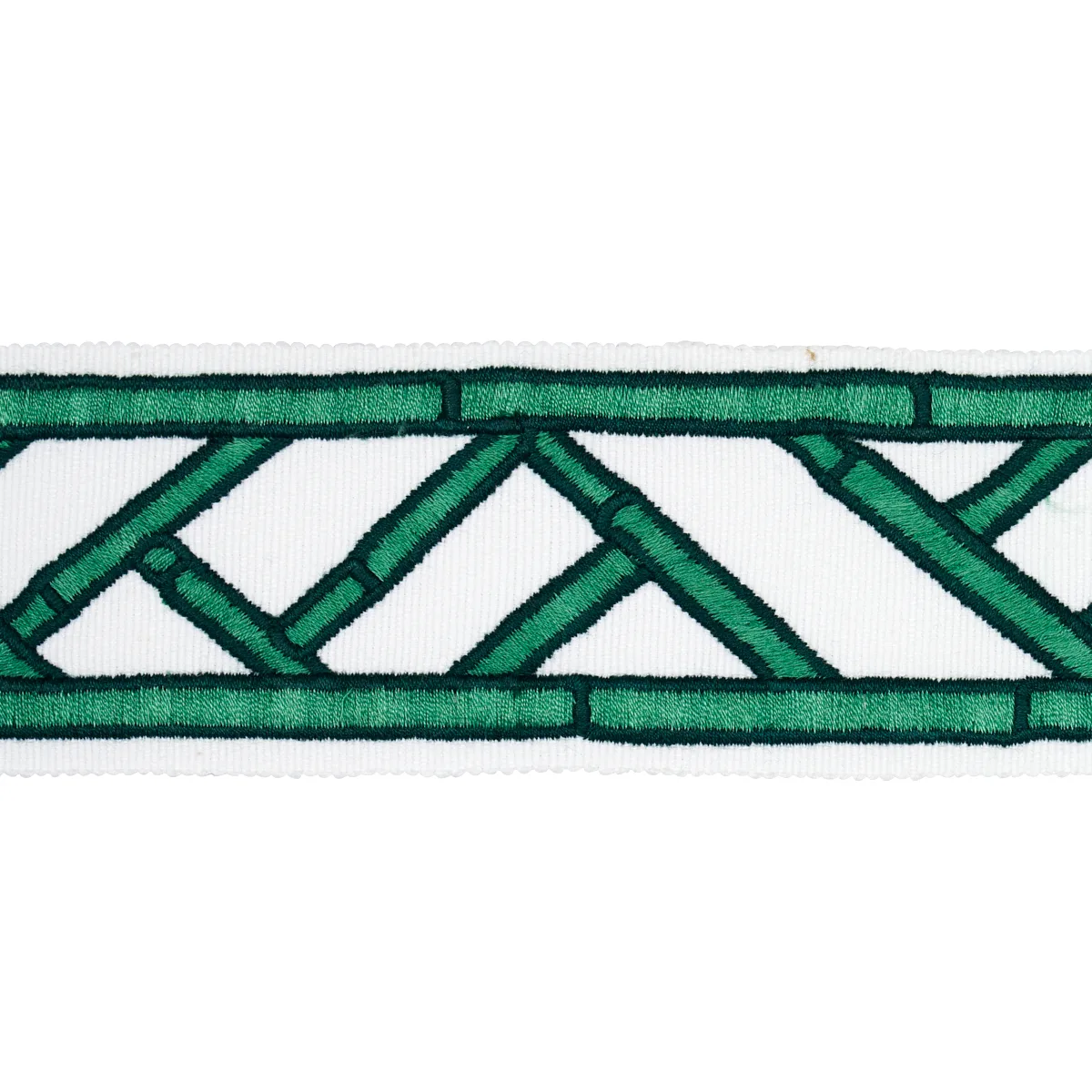 Schumacher Bamboo Trellis Tape trim in Green (81741)