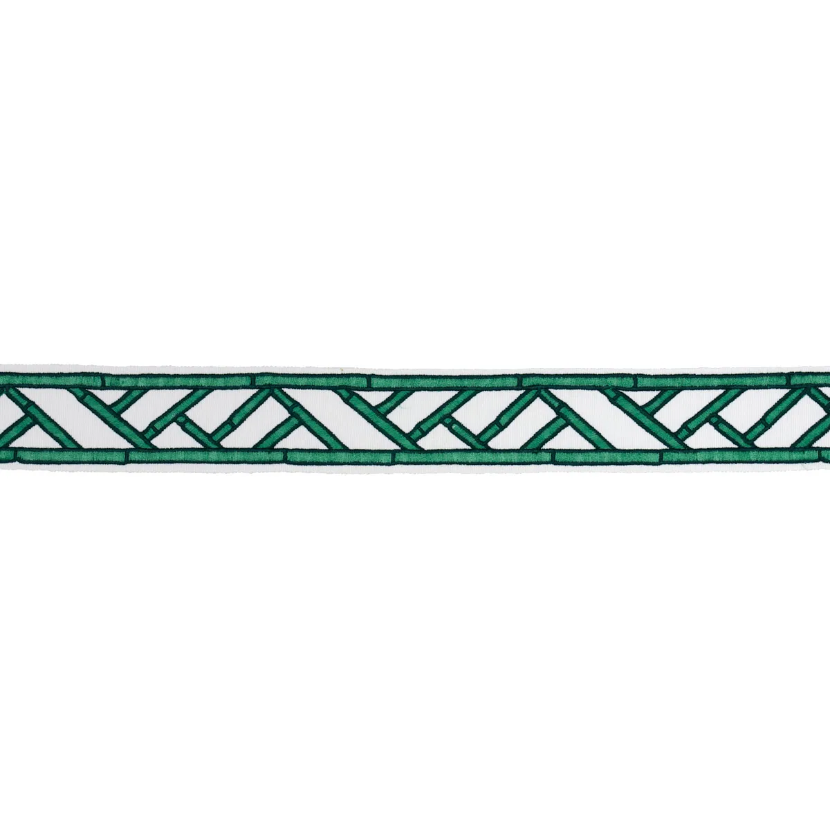 Schumacher Bamboo Trellis Tape trim in Green (81741)