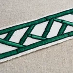 Schumacher Bamboo Trellis Tape trim in Green (81741)