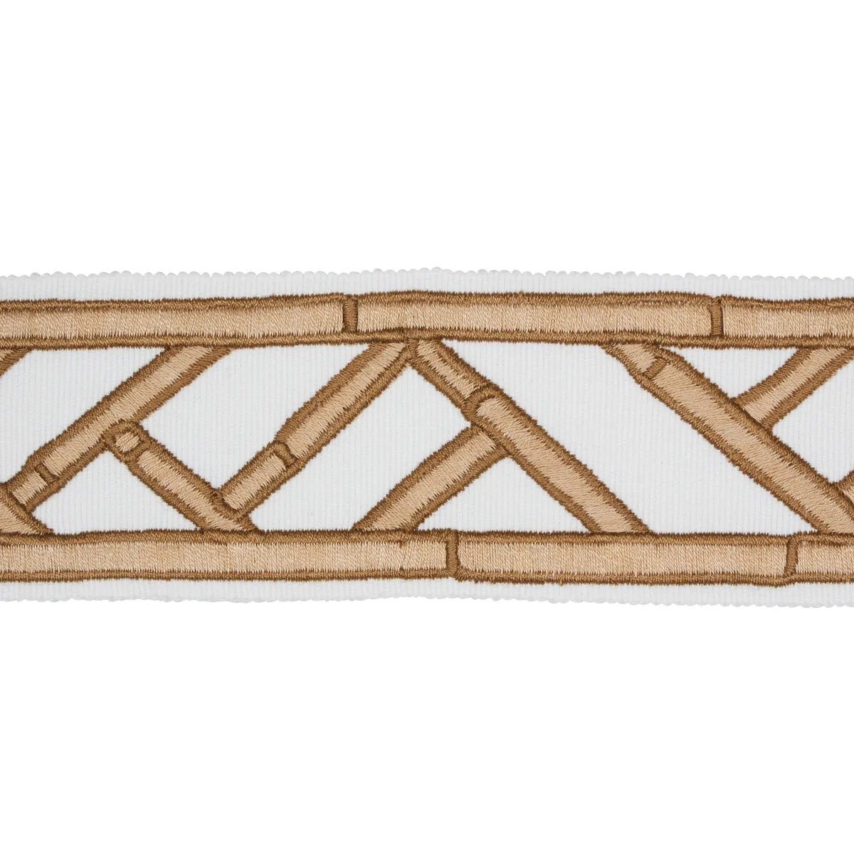 Schumacher Bamboo Trellis Tape trim in Sesame (81740)
