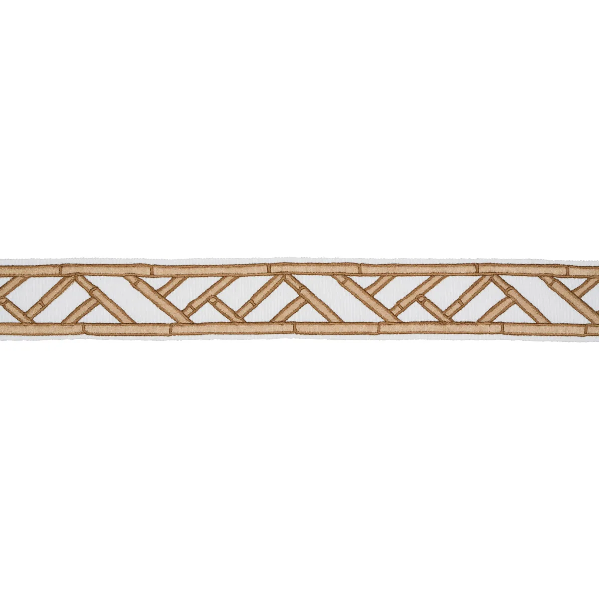 Schumacher Bamboo Trellis Tape trim in Sesame (81740)