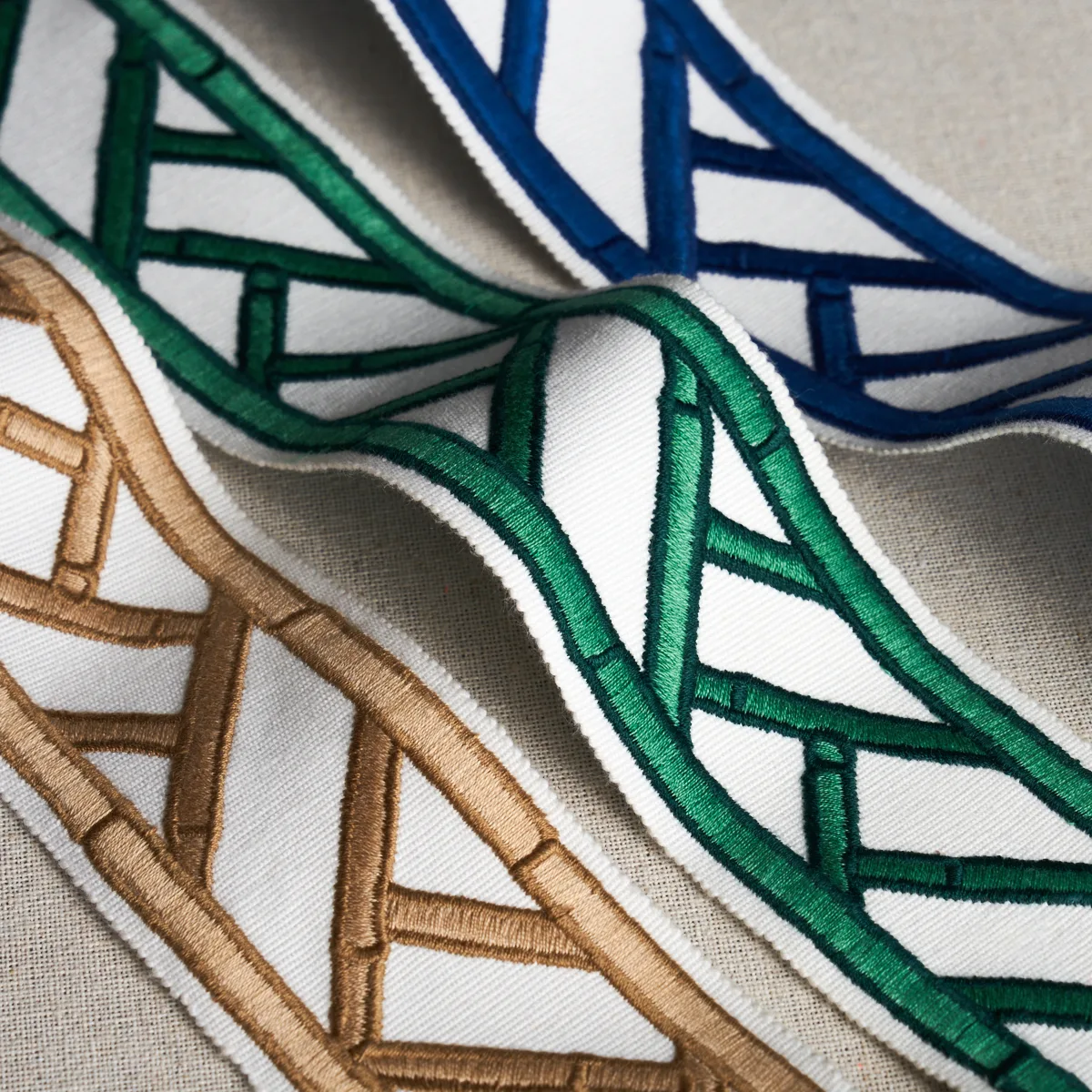 Schumacher Bamboo Trellis Tape trim in Sesame (81740)