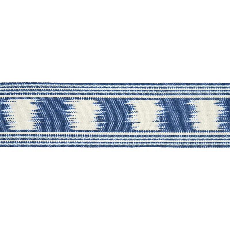 Schumacher Banyan Ikat Tape trim in Blue (79300)