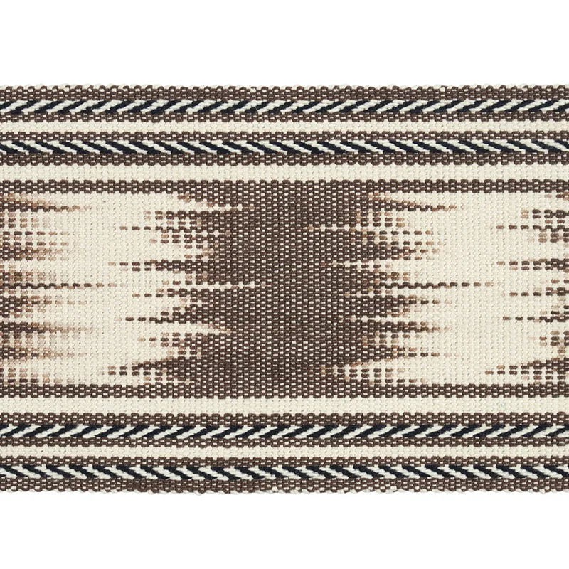 Schumacher Banyan Ikat Tape trim in Brown (79302)