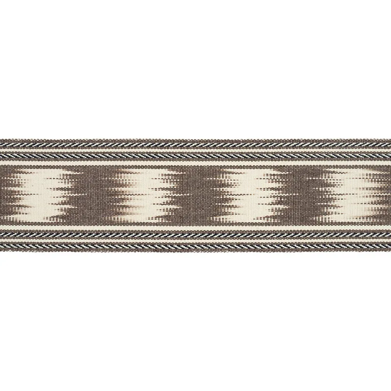 Schumacher Banyan Ikat Tape trim in Brown (79302)
