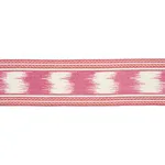 Schumacher Banyan Ikat Tape trim in Pink (79301)