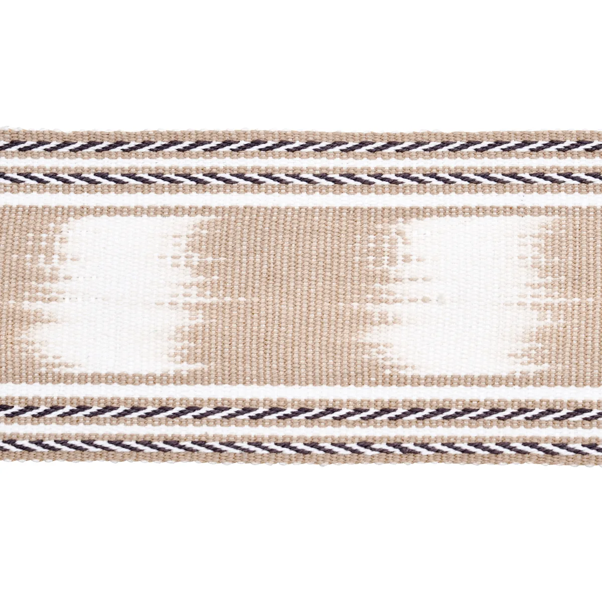 Schumacher Banyan Ikat Tape trim in Sand (79305)