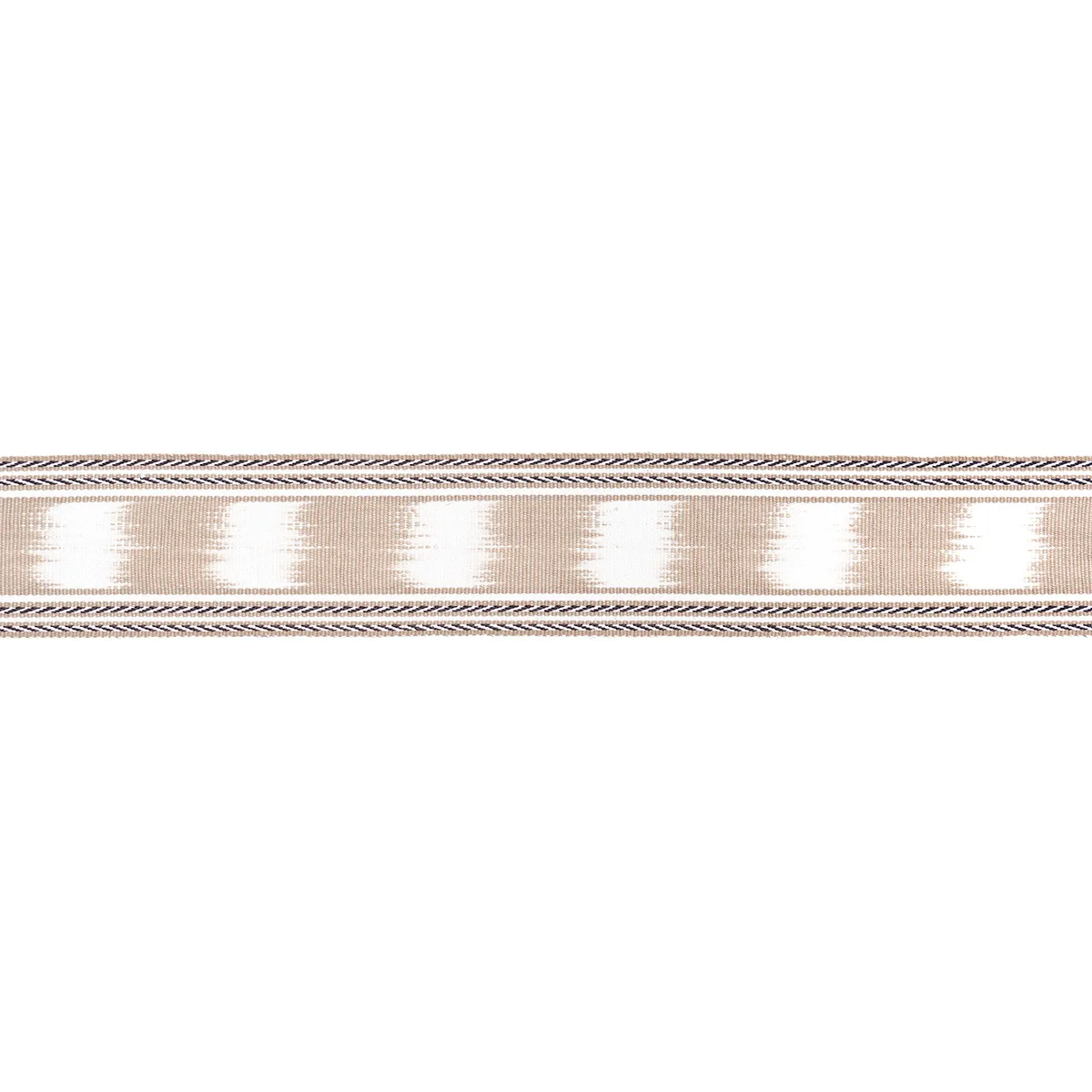 Schumacher Banyan Ikat Tape trim in Sand (79305)