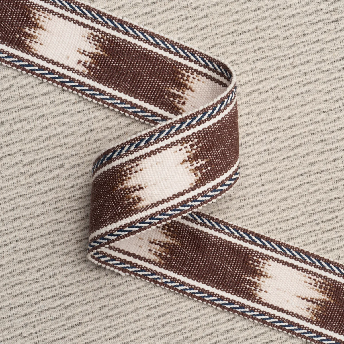 83244 | Banyan Tape Narrow - Brown Schumacher Banyan Tape Narrow trim in Brown (83244)