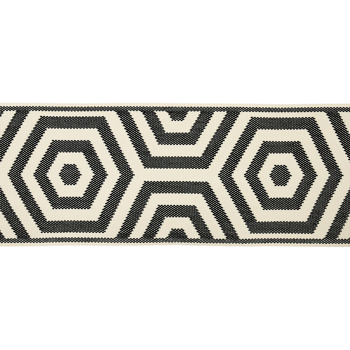 Schumacher Bees Knees Indoor/Outdoor Tape trim in Black (82452)