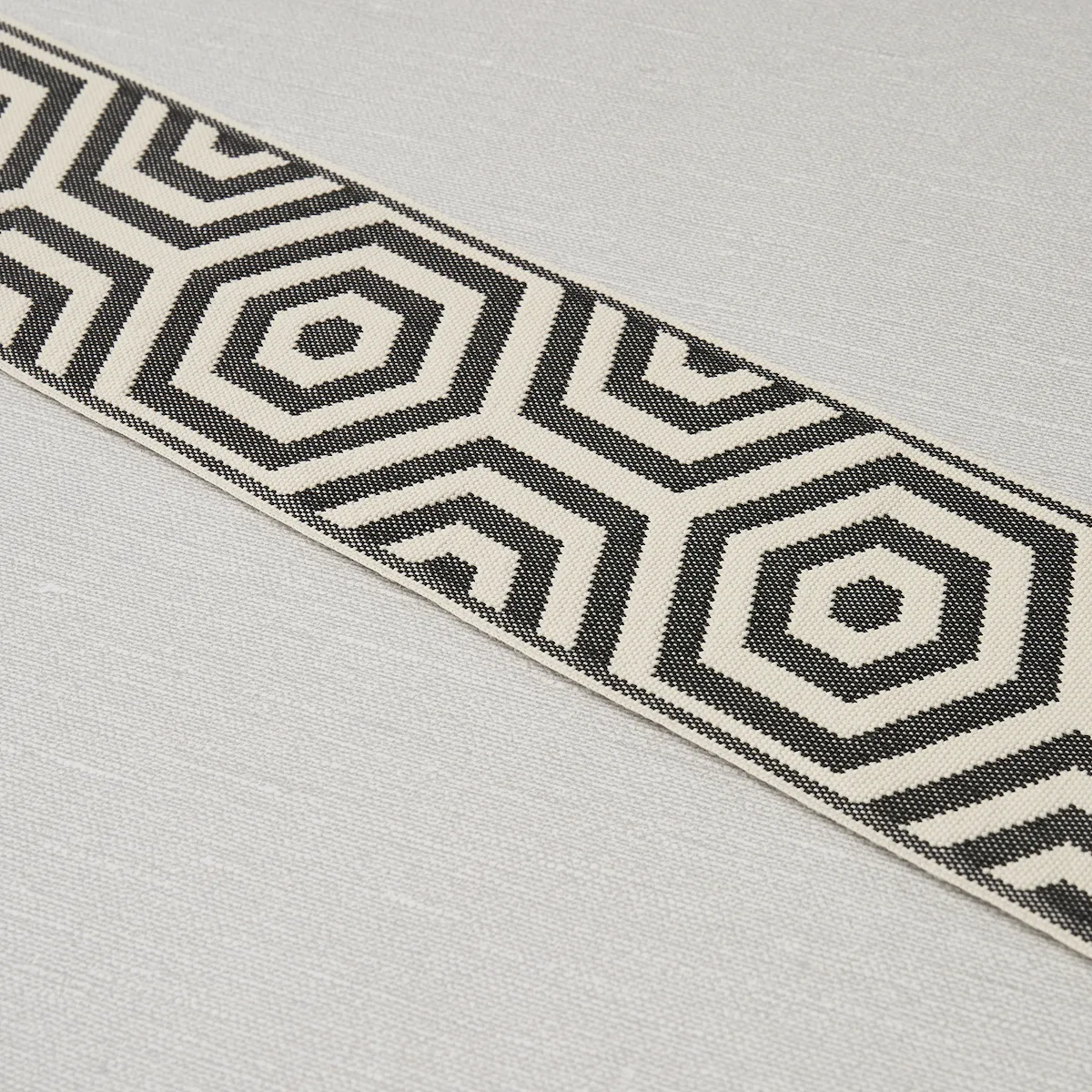 Schumacher Bees Knees Indoor/Outdoor Tape trim in Black (82452)