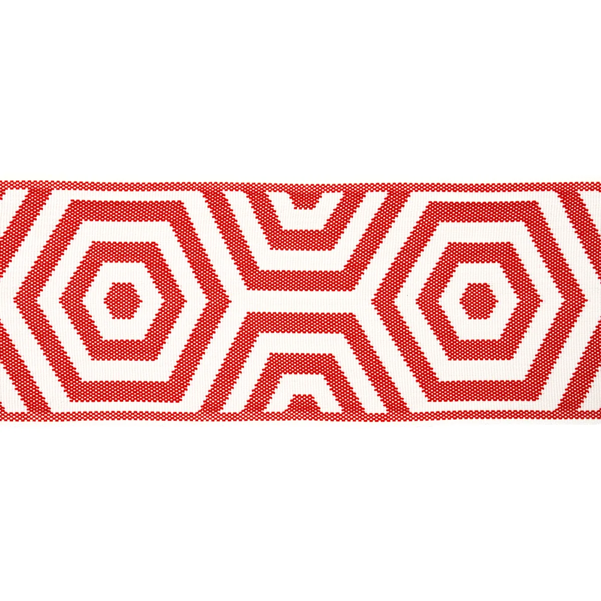 Schumacher Bees Knees Indoor/Outdoor Tape trim in Red (82450)