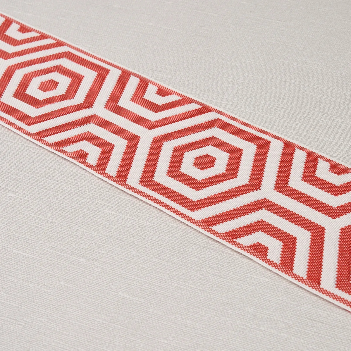 Schumacher Bees Knees Indoor/Outdoor Tape trim in Red (82450)