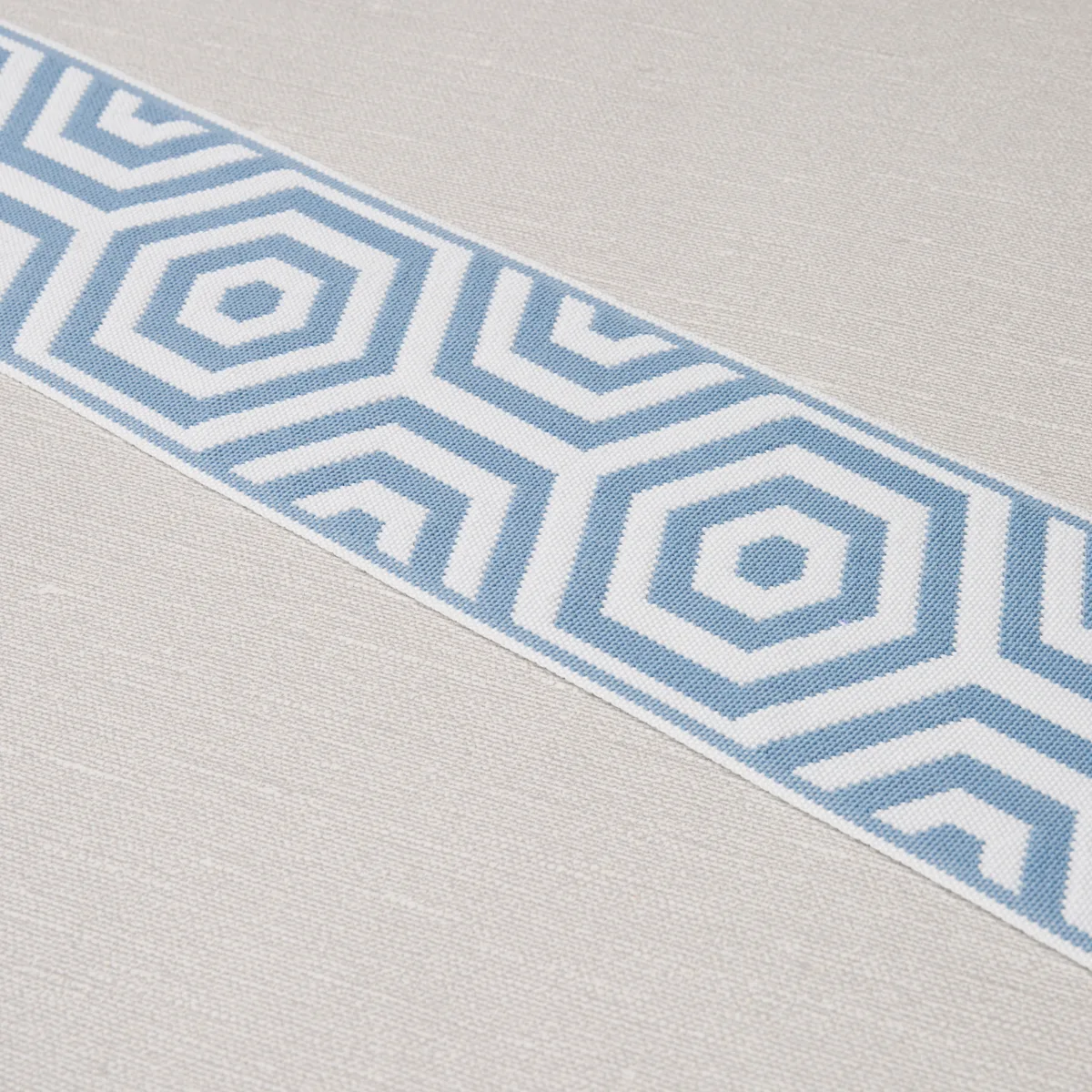 Schumacher Bees Knees Indoor/Outdoor Tape trim in Sky (82453)