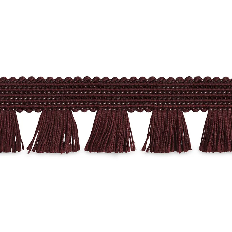 Schumacher Bell Fringe trim in Wine (70723)
