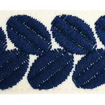 79912 | Berkeley Tape Narrow - Blue Schumacher Berkeley Tape Narrow trim in Blue (79912)