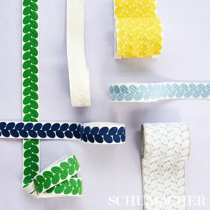 79912 | Berkeley Tape Narrow - Blue Schumacher Berkeley Tape Narrow trim in Blue (79912)