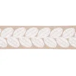 Schumacher Berkeley Tape Narrow trim in Ivory on Natural (79914)